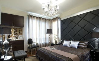 66平方米新古典三居室卧室窗帘装修效果图